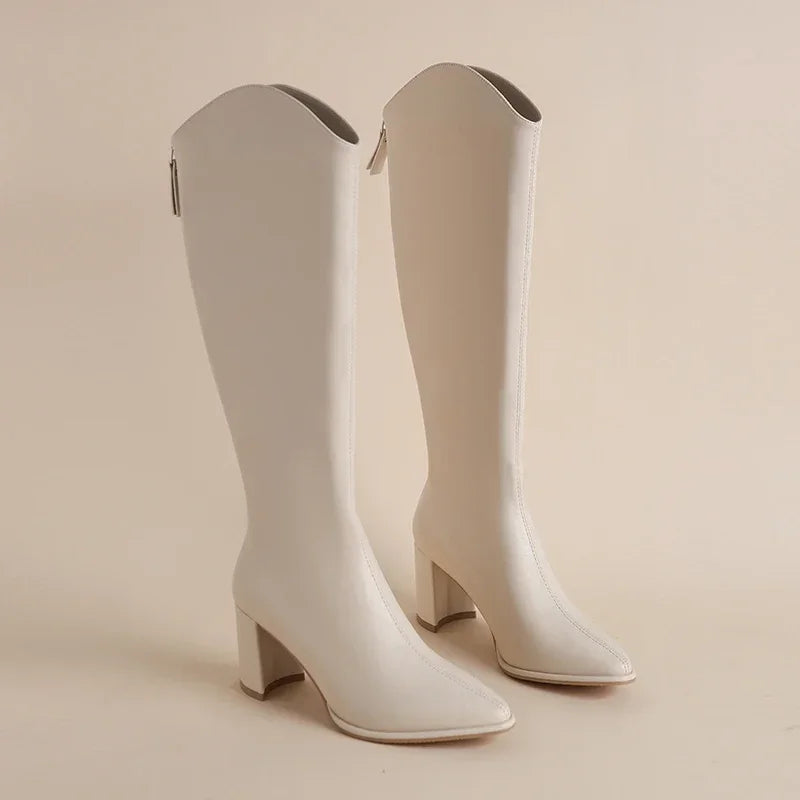 Stylowe Buty na Obcasie z Zamkiem